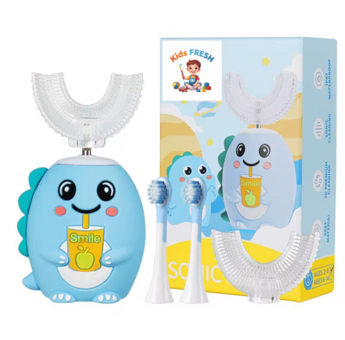 KIDS FRESH U-SHAPED SONIC TOOTHBRUSH
