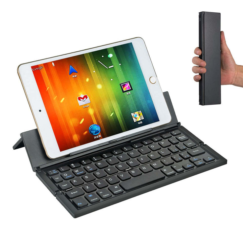 High Quality Wholesale Foldable Keyboard Mini Bt Pc Portable Notebook Three Fold Keyboard For Business Laptop Pad Computer - Buy  Product on Alibaba.com